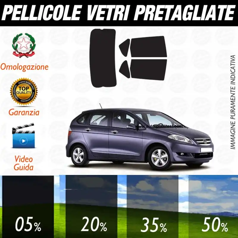 Prezzo Basso Honda Fr-V dal 2004 al 2006 Pellicole Oscuramento Vetri Auto Pre Tagliate a Misura