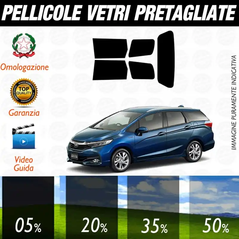 Honda Shuttle dal 1997 al 2006 Pellicole Oscuramento Vetri Auto Pre Tagliate a Misura Direttamente Dal Produttore