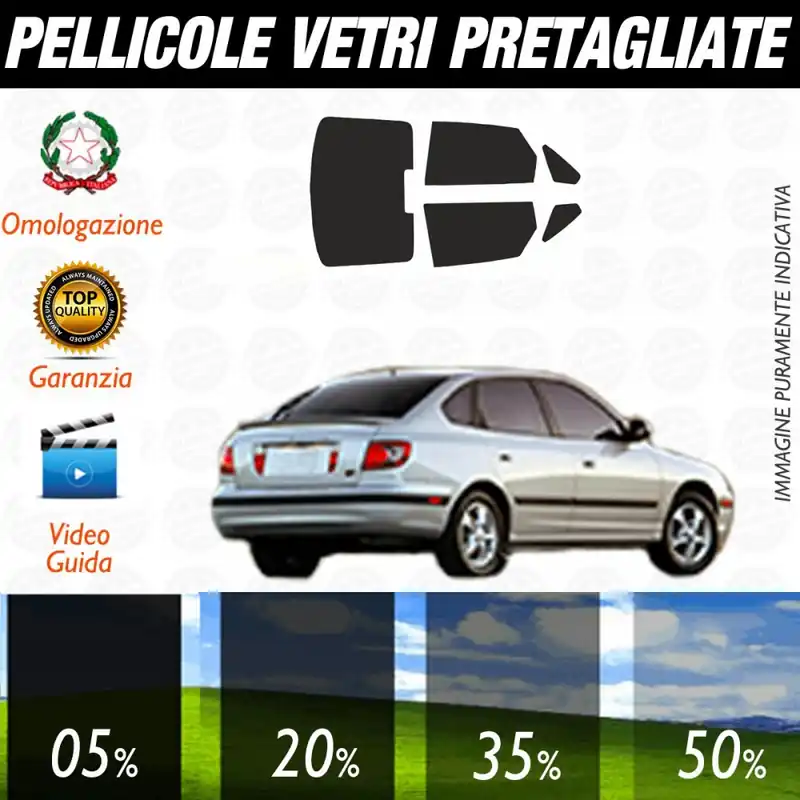 Direttamente Dal Produttore Hyundai Elantra 4P dal 2001 al 2006 Pellicole Oscuramento Vetri Auto Pre Tagliate a Misura