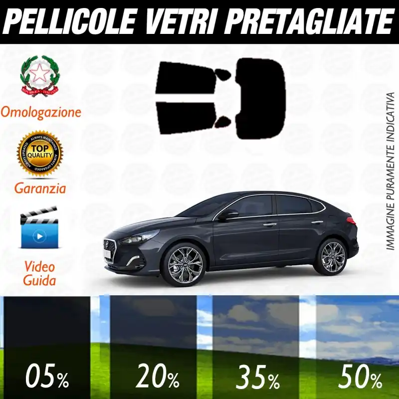 Occasione Hyundai I 30 Fastback dal 2018 ad OGGI Pellicole Oscuramento Vetri Auto Pre Tagliate a Misura