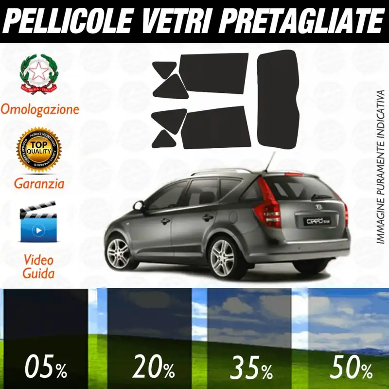 Offerta Speciale Kia Ceed Sw dal 2006 al 2012 Pellicole Oscuramento Vetri Auto Pre Tagliate a Misura