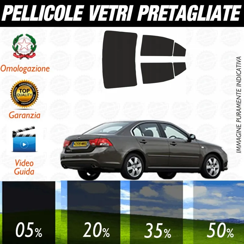 Kia Magentis dal 2006 al 2010 Pellicole Oscuramento Vetri Auto Pre Tagliate a Misura Ultima Occasione