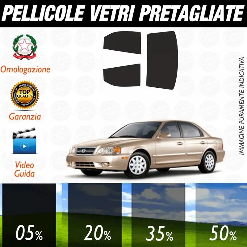 Kia Magentis dal 2002 al 2006 Pellicole Oscuramento Vetri Auto Pre Tagliate a Misura Ultime Pezzi