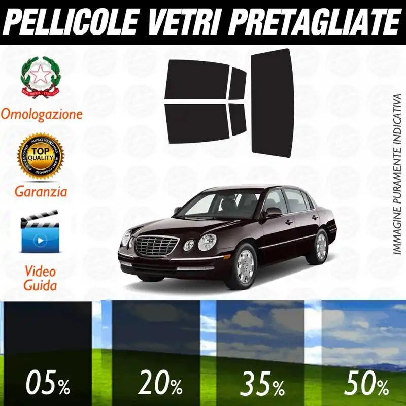 Scelto Dai Clienti Kia Opirus dal 2009 ad OGGI Pellicole Oscuramento Vetri Auto Pre Tagliate a Misura