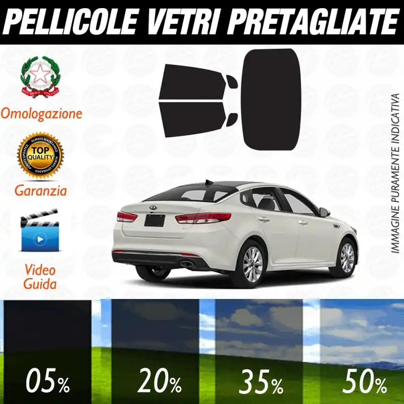 Kia Optima dal 2016 ad OGGI Pellicole Oscuramento Vetri Auto Pre Tagliate a Misura Esclusivo