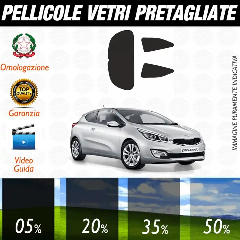 Kia ProCeed dal 2013 al 2018 Pellicole Oscuramento Vetri Auto Pre Tagliate a Misura Novità