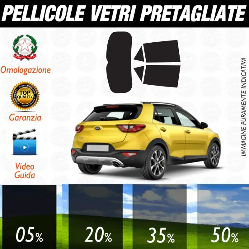 Kia Stonic dal 2017 ad OGGI Pellicole Oscuramento Vetri Auto Pre Tagliate a Misura Offerta Limitata