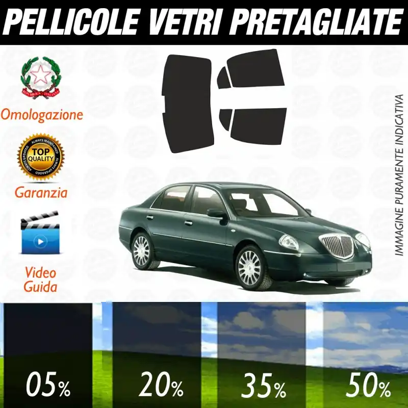 Lancia Thesis dal 2001 al 2004 Pellicole Oscuramento Vetri Auto Pre Tagliate a Misura Solo Oggi