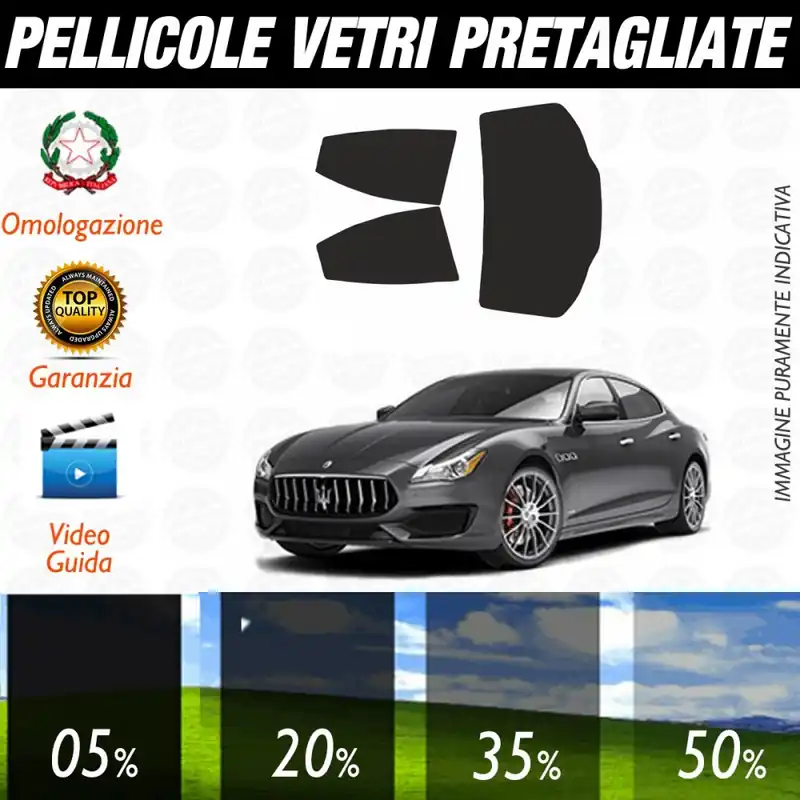 Maserati Ghibly dal 2013 ad OGGI Pellicole Oscuramento Vetri Auto Pre Tagliate a Misura Nuova Collezione
