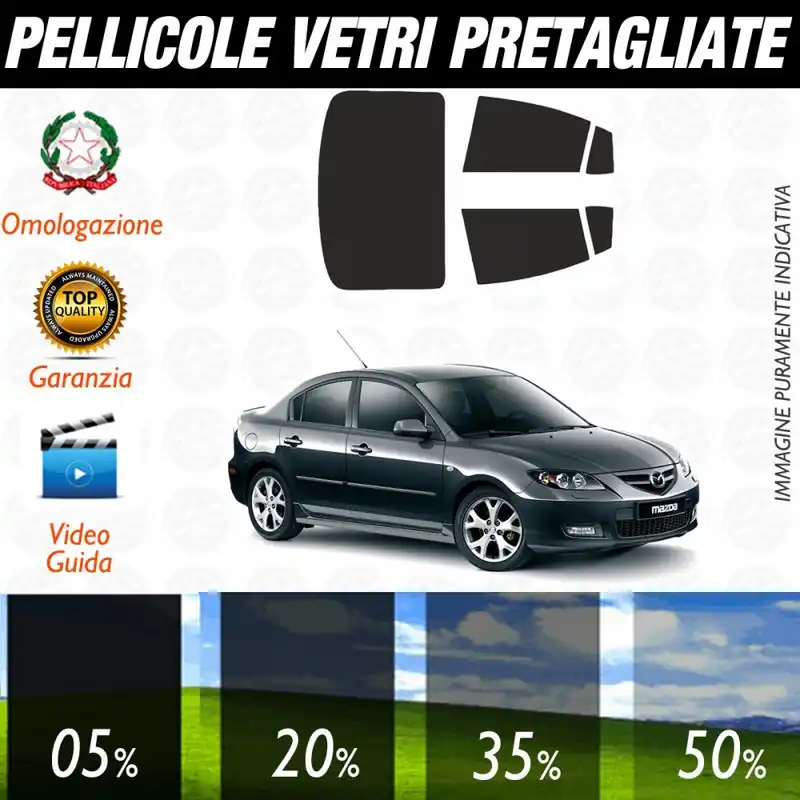 Più Venduto Mazda 3 dal 2003 al 2006 Pellicole Oscuramento Vetri Auto Pre Tagliate a Misura