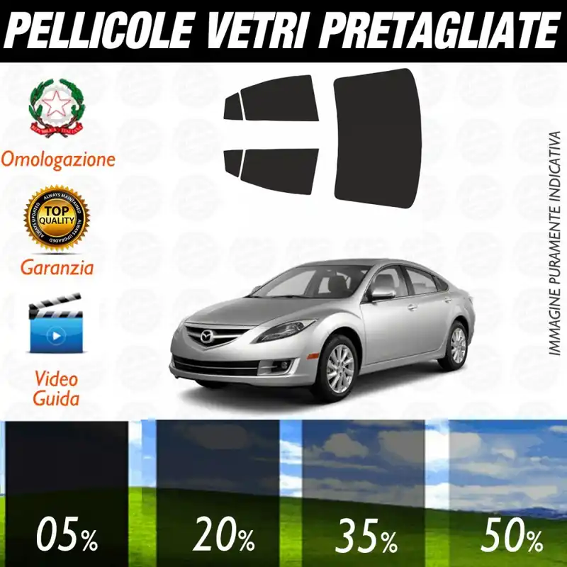 Occasione Imperdibile Mazda 6 Berlina dal 2008 ad OGGI Pellicole Oscuramento Vetri Auto Pre Tagliate a Misura