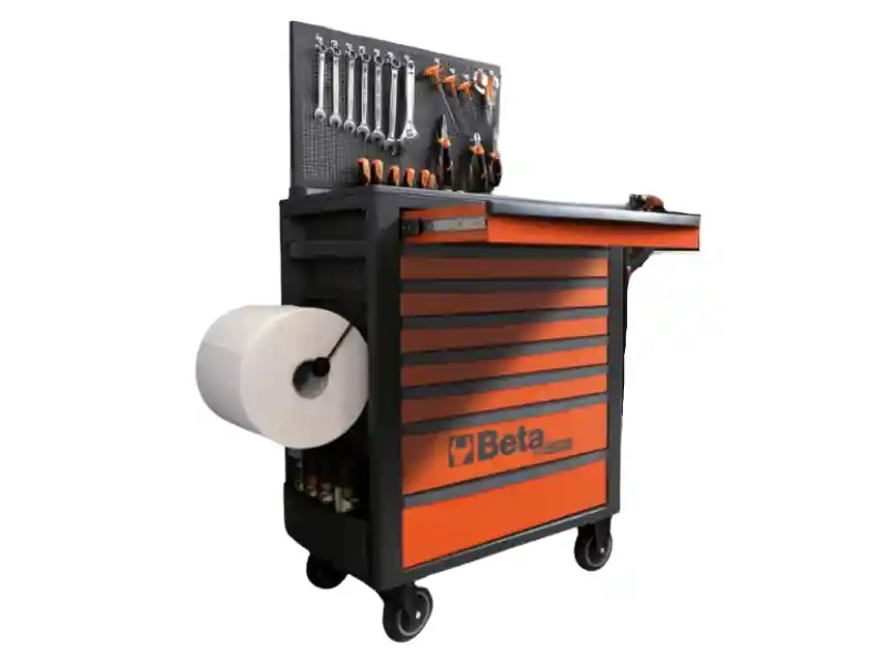 Quantità Limitata Beta carrello arancio RSC24 8 cassetti con porta carta, porta documenti e mensola