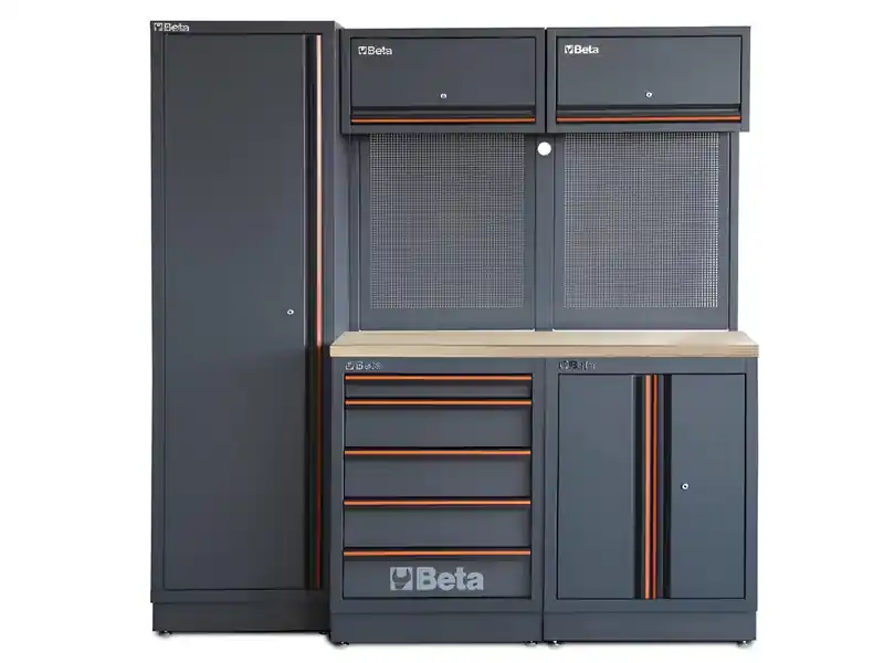 Occasione Arredo Beta C45PRO 2.0 BW per officina 1960x645x2000mm con piano di lavoro in legno