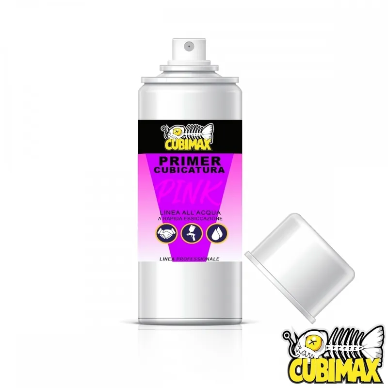 CUBIMAX Bomboletta 400ml Primer Cubicatura H2O a rapida essiccazione Rosa Direttamente Dal Produttore