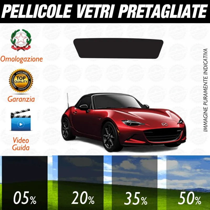 Spedizione Espresso Mazda MX-5 RF dal 2017 al 2018 Pellicole Oscuramento Vetri Auto Pre Tagliate a Misura