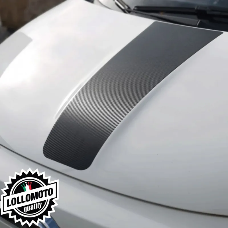 Striscia Adesiva Carbonio 3D Cofano Fiat 500 X Offroad Adesivi Stickers Fiancate Auto Decal Promo Stagionale