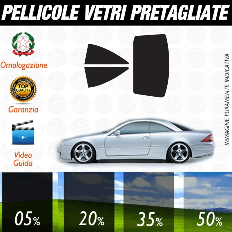 Mercedes Classe CL Coupé dal 2001 al 2006 Pellicole Oscuramento Vetri Auto Pre Tagliate a Misura Posteriore Di Tendenza