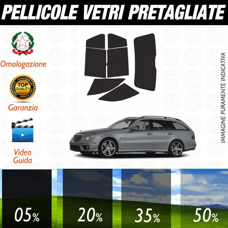 Mercedes Classe E Station Wagon del 2003 al 2004 Pellicole Oscuramento Vetri Auto Pre Tagliate a Misura Posteriore Compra Online
