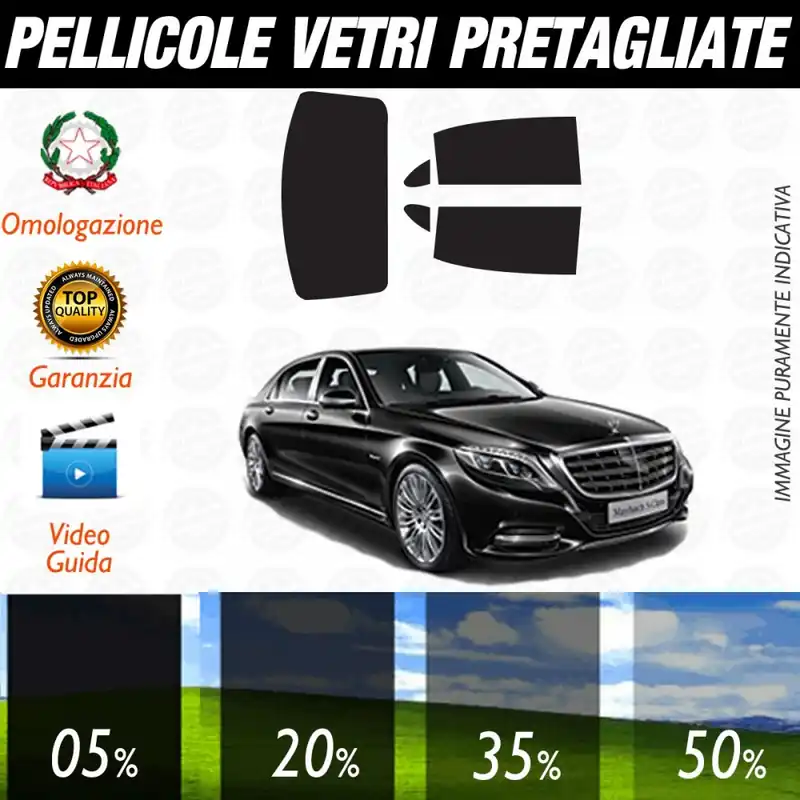 Direttamente Dal Produttore Mercedes Classe S Maybach dal 2016 al 2017 Pellicole Oscuramento Vetri Auto Pre Tagliate a Misura Posteriore