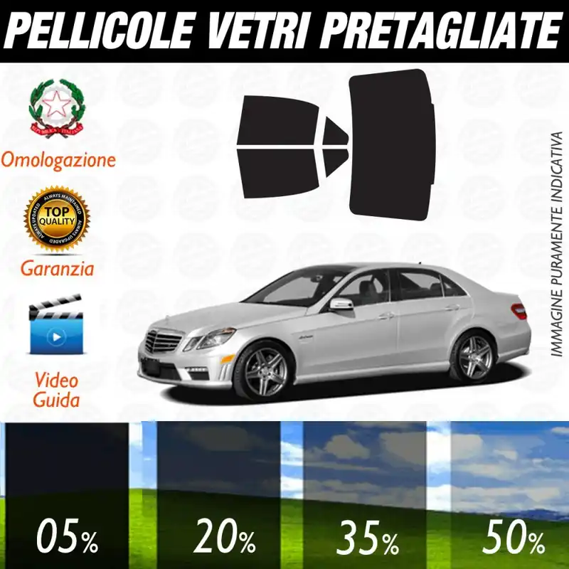 Mercedes Classe E Berlina W212 dal 2003 al 2009 Pellicole Oscuramento Vetri Auto Pre Tagliate a Misura Posteriore Direttamente Dal Produttore