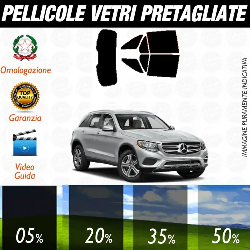 Mercedes GLC dal 2015 al 2017 Pellicole Oscuramento Vetri Auto Pre Tagliate a Misura Posteriore Occasione Imperdibile