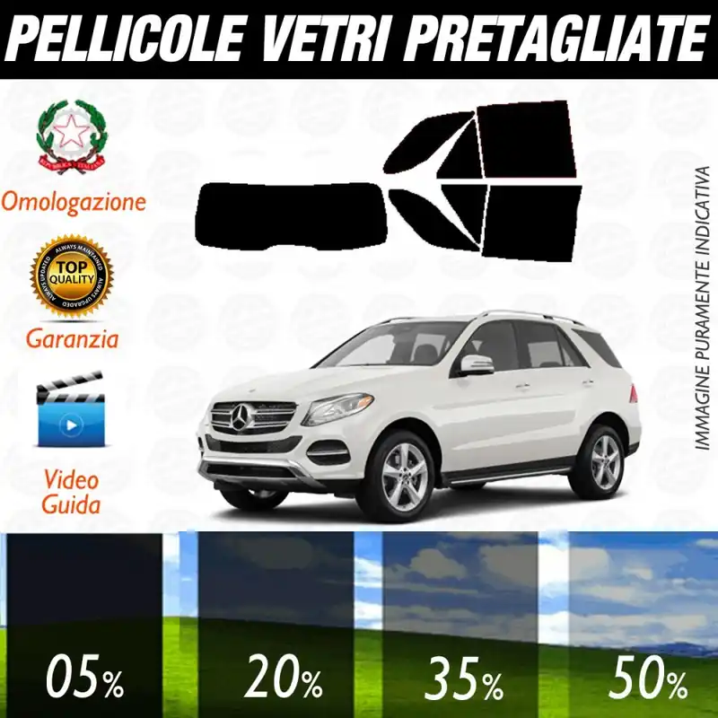 A Buon Prezzo Mercedes GLE dal 2016 al 2017 Pellicole Oscuramento Vetri Auto Pre Tagliate a Misura Posteriore