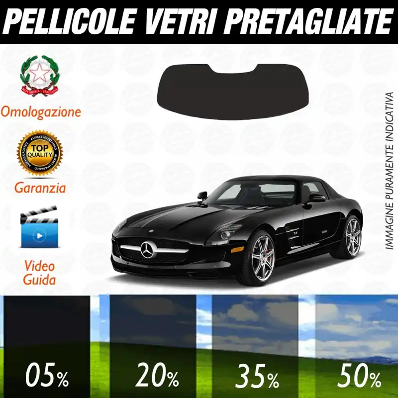 Reso Gratuito Mercedes SLS dal 2011 al 2016 Pellicole Oscuramento Vetri Auto Pre Tagliate a Misura Posteriore