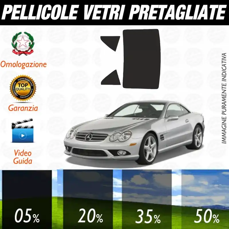 Solo Oggi Mercedes SL 55 Coupé dal 2002 al 2006 Pellicole Oscuramento Vetri Auto Pre Tagliate a Misura Posteriore