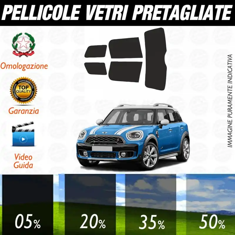 Mini Countryman dal 2017 ad OGGI Pellicole Oscuramento Vetri Auto Pre Tagliate a Misura Posteriore Nuovo Arrivo