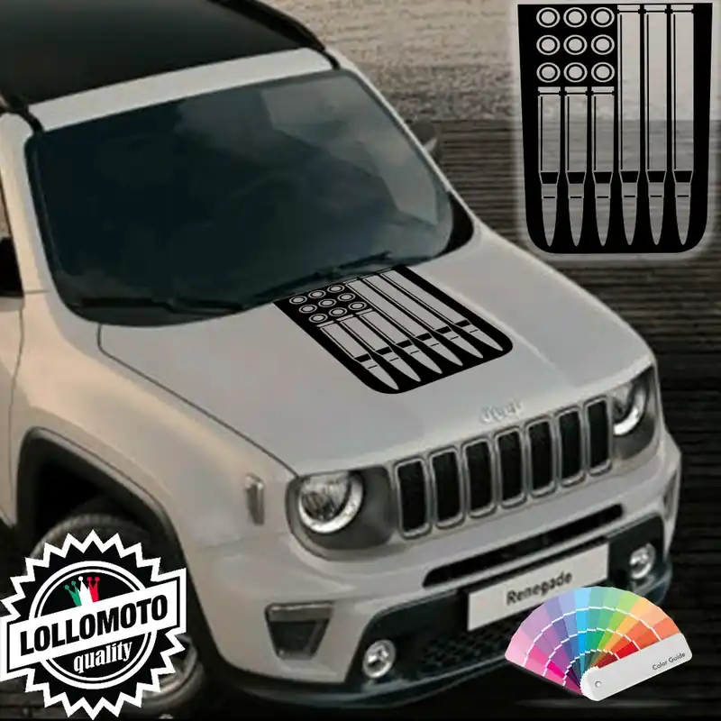 Adesivo Cofano Bandiera Americana Proiettili Compatibile con JEEP RENEGADE Stickers American Flag Ordina Subito