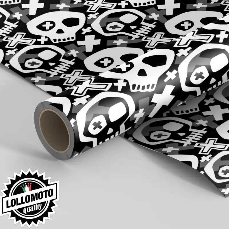 Pellicola STICKERSBOMB TESCHI SKULL Pellicola Car Wrapping Adesiva Rivestimento Auto Soddisfatti O Rimborsati