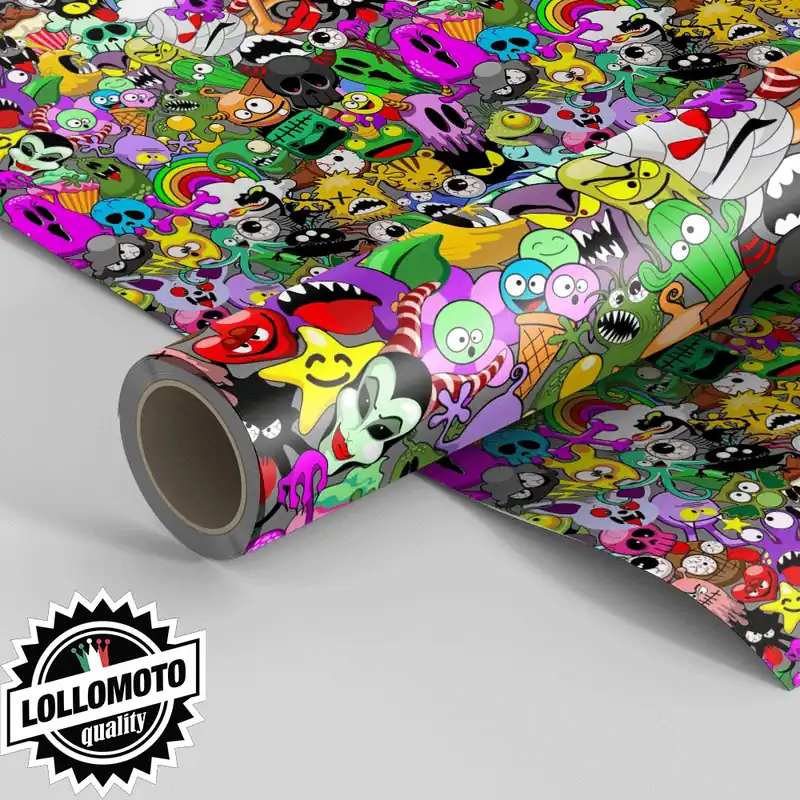 Pellicola STICKERSBOMB TUNING CARS Pellicola Car Wrapping Adesiva Rivestimento Auto Prezzo Ridotto