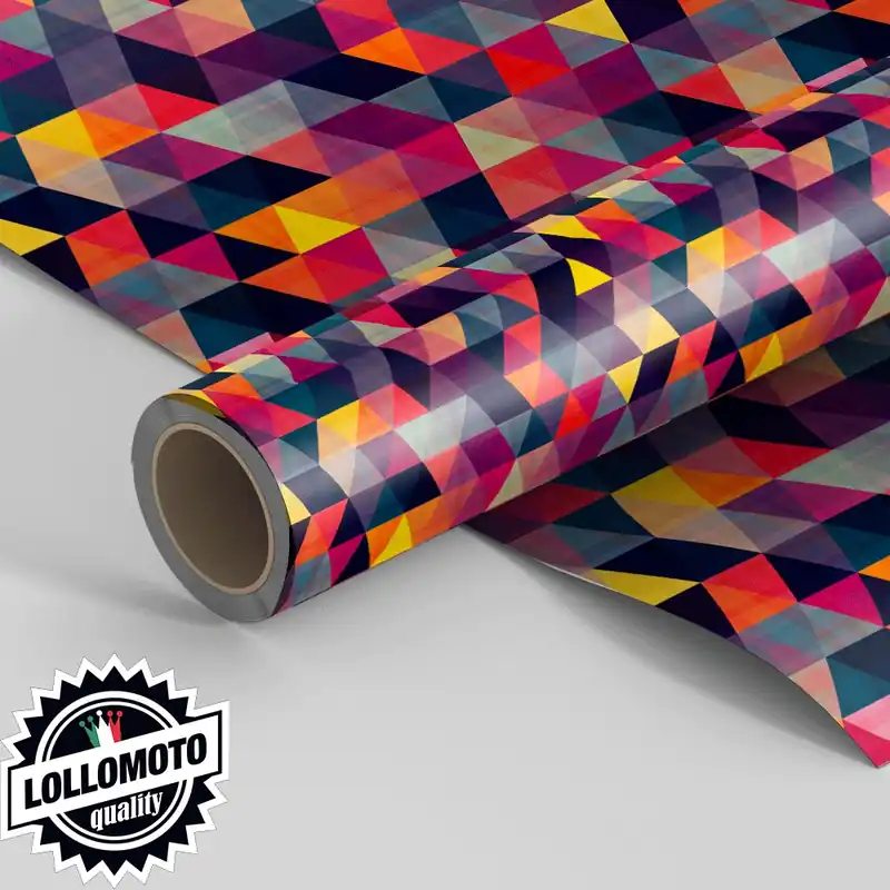 Pellicola TRIANGLE TEXTUR COLOUR Pellicola Car Wrapping Adesiva Rivestimento Auto Spedito Oggi
