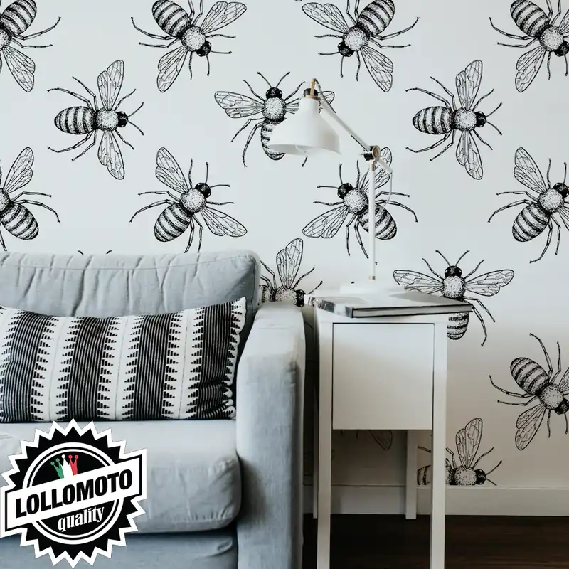 Carta da Parati Adesiva ADESIVI API BIANCO E NERO Professionale Interior Design Arredamento Personalizzato Wall Paper Solo Oggi