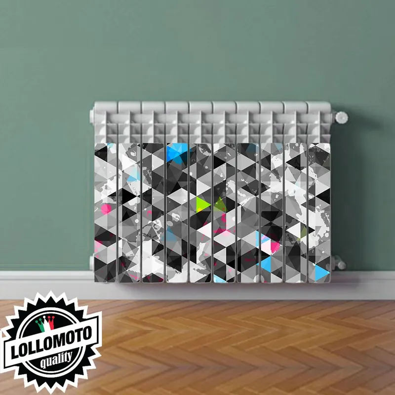 Spedito Oggi Adesivo Termosifone TRIANGLE Rivestimento Adesivo Laminato Stickers Termosifone Wrapping Interior Design Arredamento Moderno