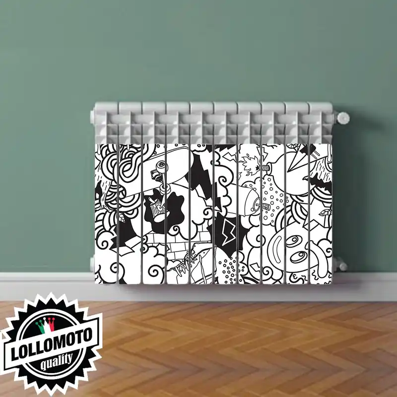 Occasione Adesivo Termosifone GRAFFITI DOLS Rivestimento Adesivo Laminato Stickers Termosifone Wrapping Interior Design