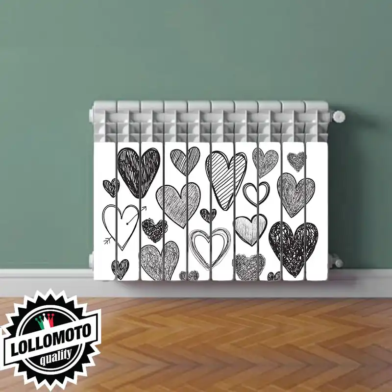 Adesivo Termosifone HAND HEARTS Rivestimento Adesivo Laminato Stickers Termosifone Wrapping Interior Design Sconto