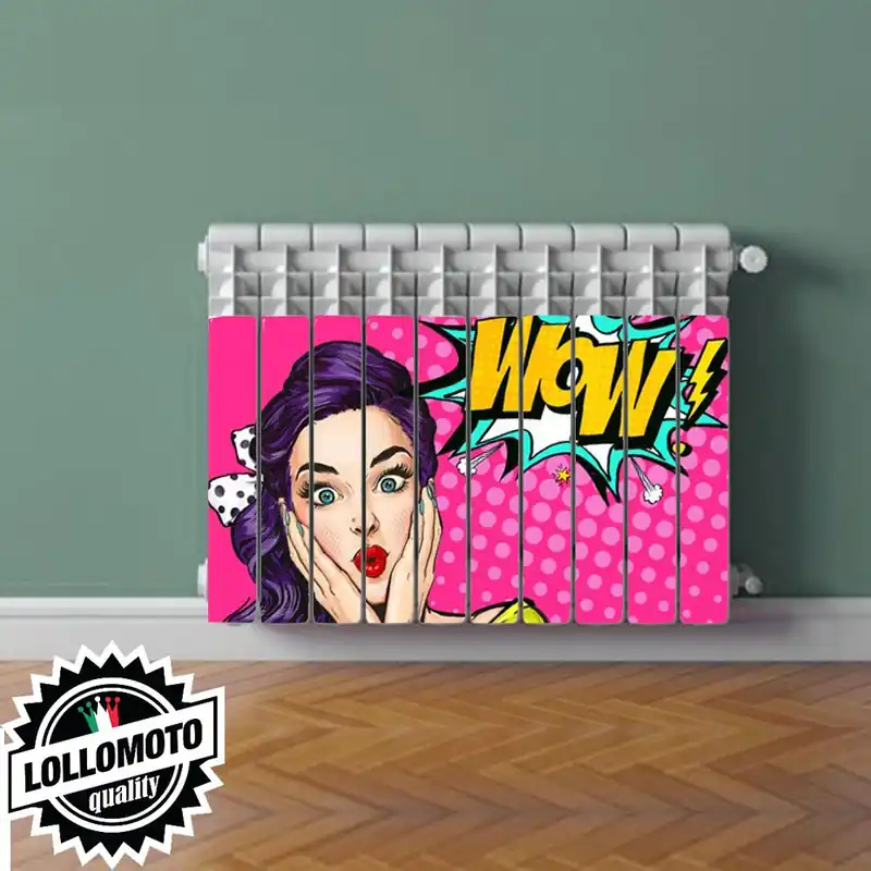 Termosifone POP ART WOW Rivestimento Adesivo Laminato Stickers Termosifone Wrapping Interior Design Ordina Subito