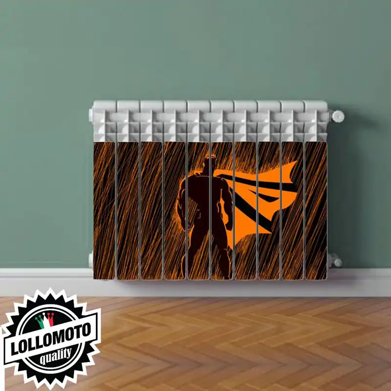 Termosifone SUPERHERO DARK Rivestimento Adesivo Laminato Stickers Termosifone Wrapping Interior Design Bestseller