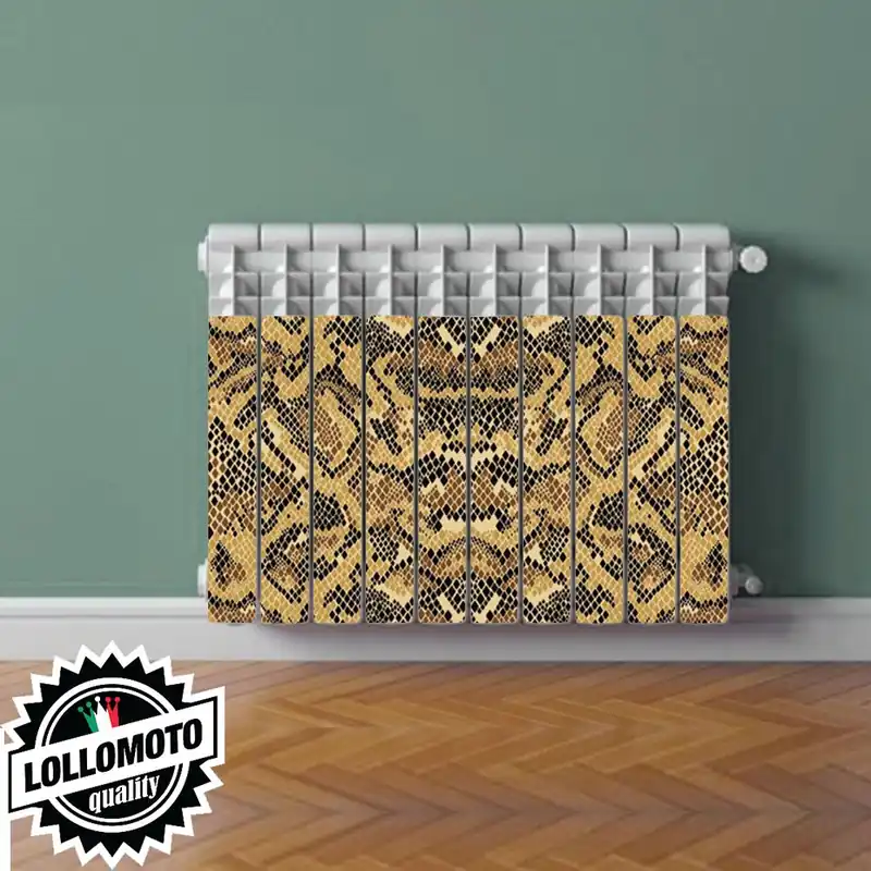 Non Perdere Termosifone SNAKE BROWN Rivestimento Adesivo Laminato Stickers Termosifone Wrapping Interior Design