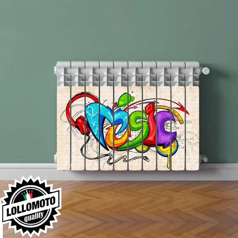 Ordina Subito Termosifone MUSIC MURALES Rivestimento Adesivo Laminato Stickers Termosifone Wrapping Interior Design