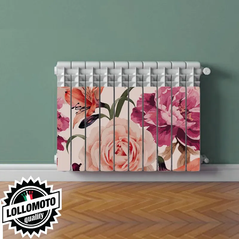 Termosifone DROW ROSE AND FLOWERS Rivestimento Adesivo Laminato Stickers Termosifone Wrapping Interior Design Reso Gratuito