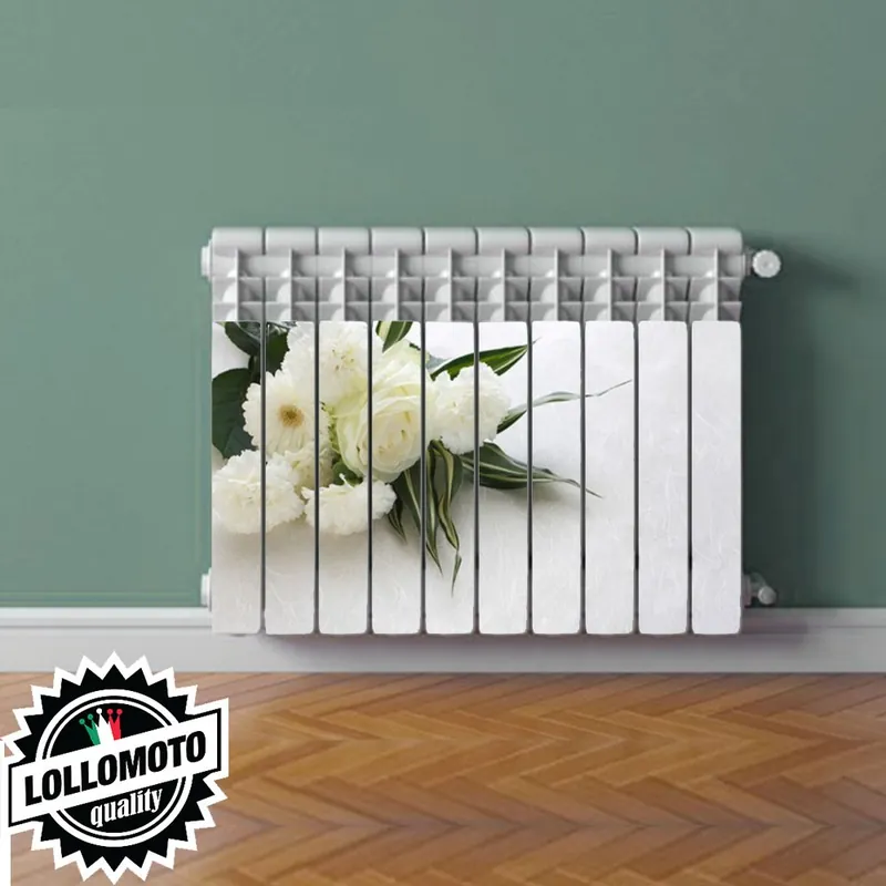 Termosifone WHITE ROSE Rivestimento Adesivo Laminato Stickers Termosifone Wrapping Interior Design Solo Oggi