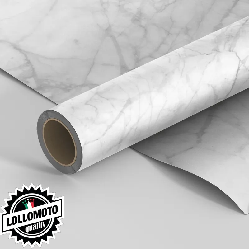 Must-Have Pellicola MARMO BIANCO OPACO Pellicola Car Wrapping Adesiva Rivestimento Auto