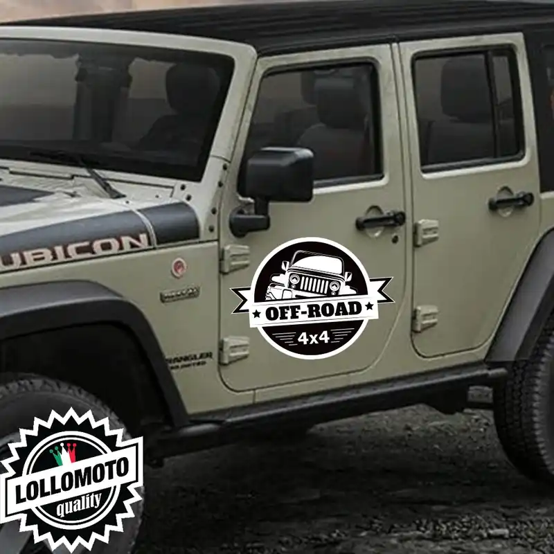 Ultime Pezzi 2x Adesivi JEEP WRANGLER Sportelli OFF-ROAD 4X4 Stickers ACCESSORI AUTO