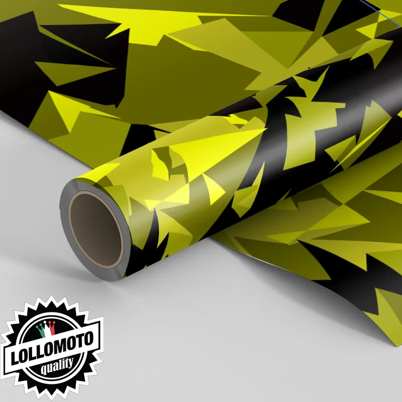 Offerta Pellicola ABSTRACT YELLOW MILITARY CAMOUFLAGE Pellicola Car Wrapping Adesiva Rivestimento Auto