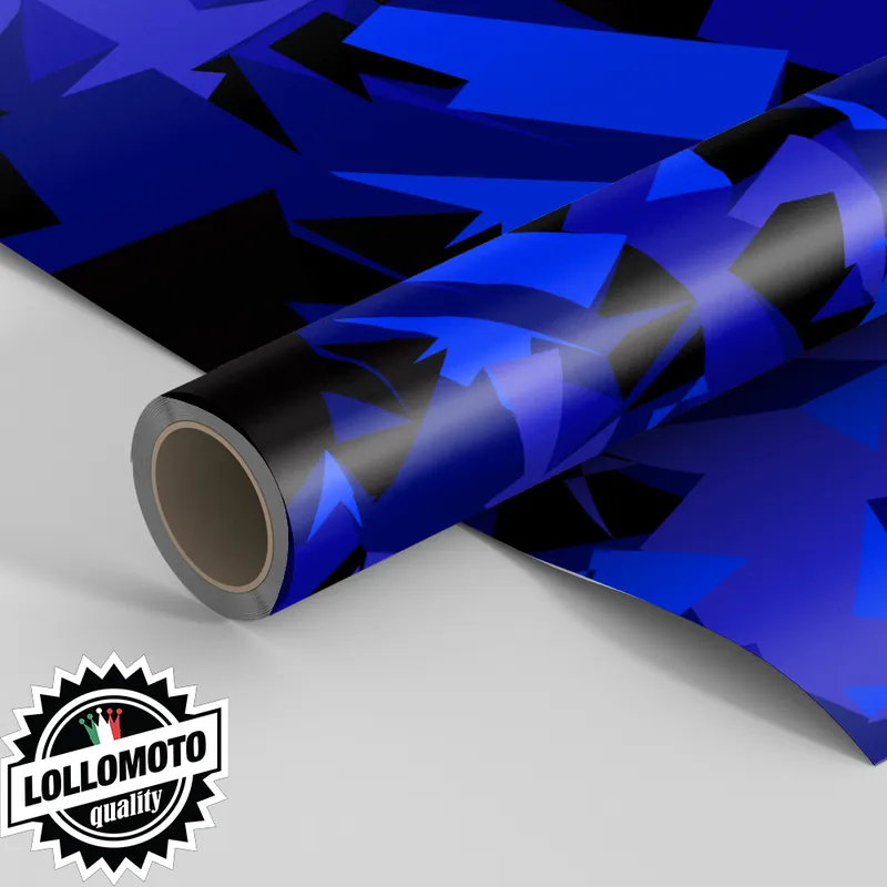 Pellicola ABSTRACT BLU MILITARY CAMOUFLAGE Pellicola Car Wrapping Adesiva Rivestimento Auto Ultime Pezzi