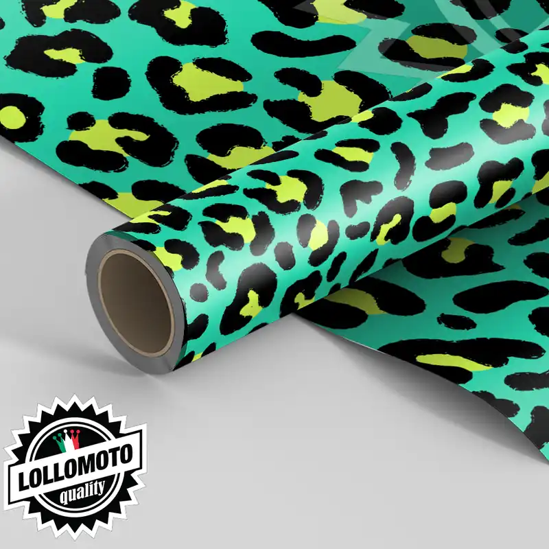 Occasione Pellicola Car Wrapping LEOPARD GREEN Adesiva Rivestimento Auto Moto Boat