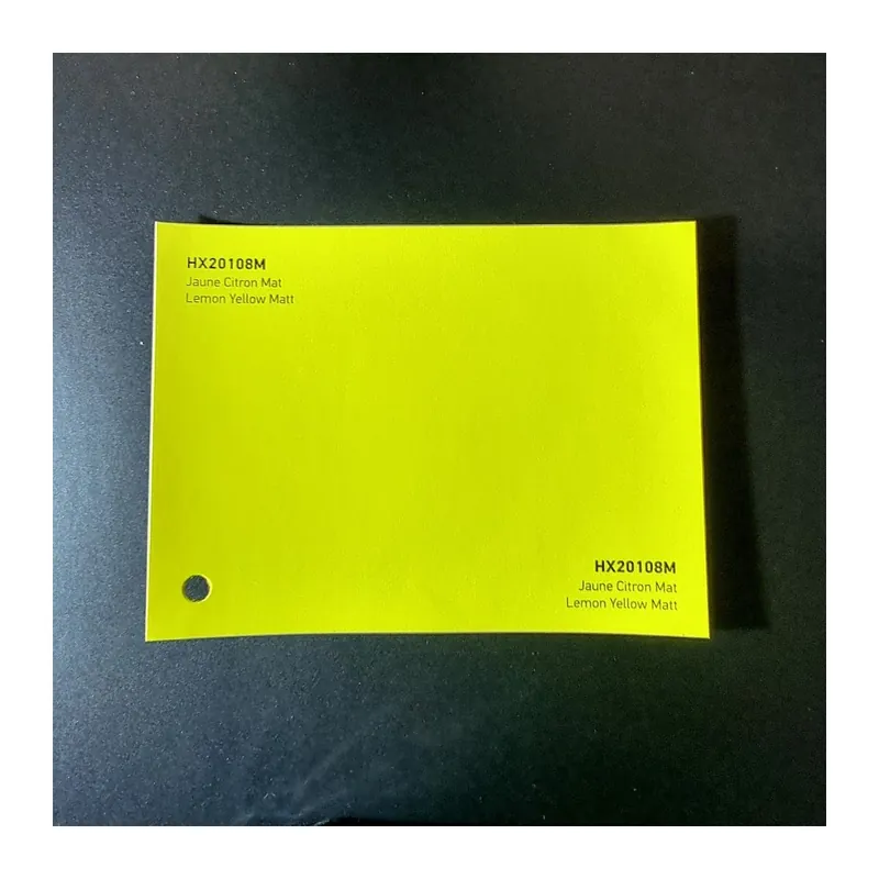 Spedizione Espresso HEXIS SKINTAC HX20000 LEMON YELLOW MATT FILM CAST PELLICOLA CAR WRAPPING PROFESSIONALE