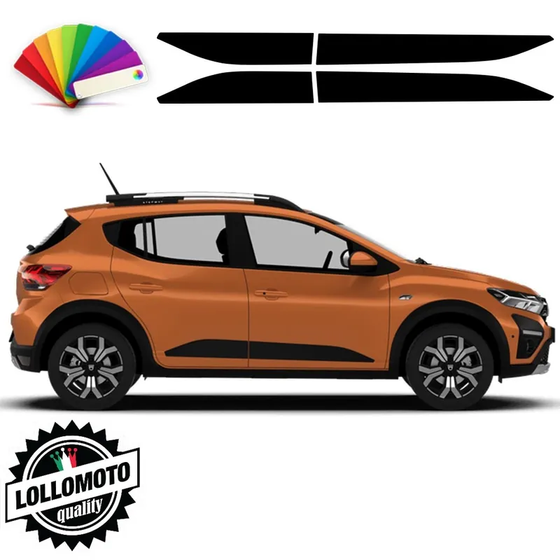 Offerta Adesivi Strisce Laterali DACIA SANDERO dal 2020 ad OGGI Adesivi Vari Colori Stickers Accessori Auto Pellicole